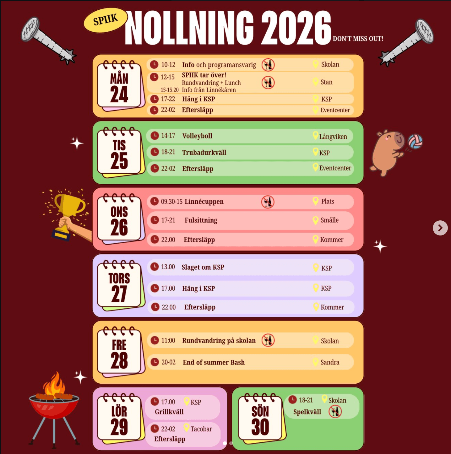 Bilden visar nollningsschema v. 1 2026